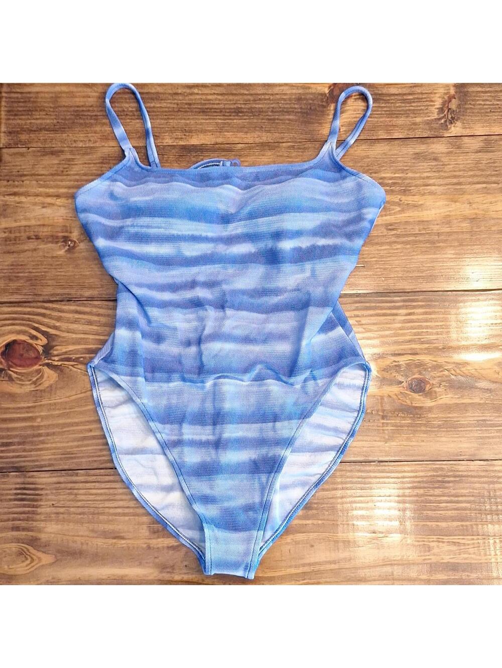 NWT Leilani Blue One Piece Swim Suit Size 14